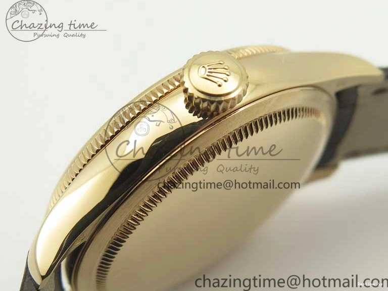 1222 Tailored Cellini Time 50509 RG MKF Best Edition Black Dial Roman Marker on Brown Leather Strap A3132 V 3406